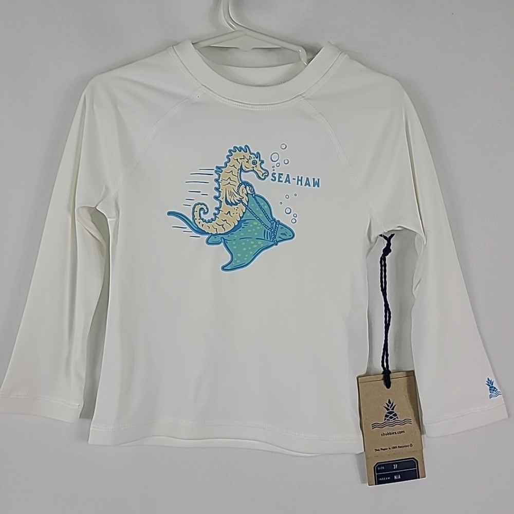 NWT Chubbies The Coastal Clad Toddler Rashguard Size 3T
